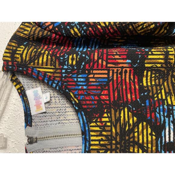 LuLaRoe Dress Mini Women's Large Puff Shoulder Pleated EUC - Picture 2 of 8